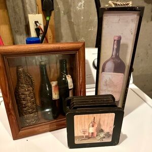 Vintage Wine Decor Set